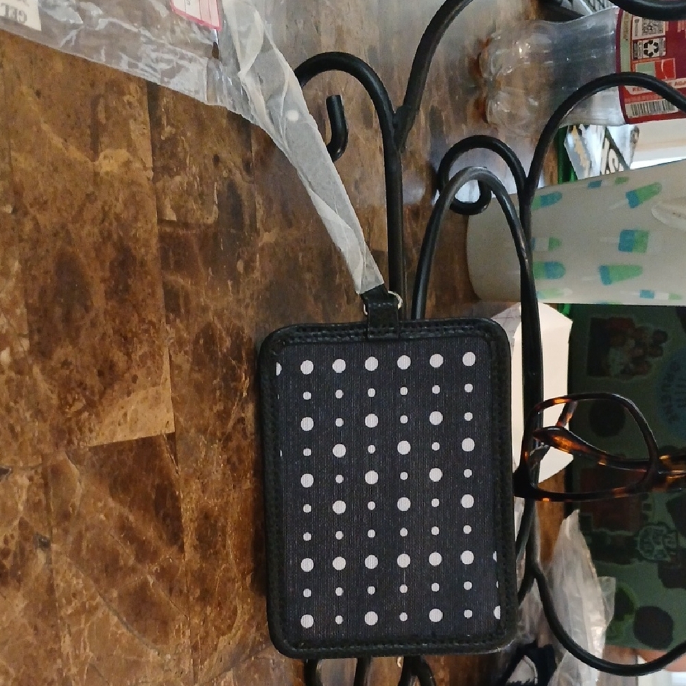Thirty-One Black and White Polka Dot Wallet